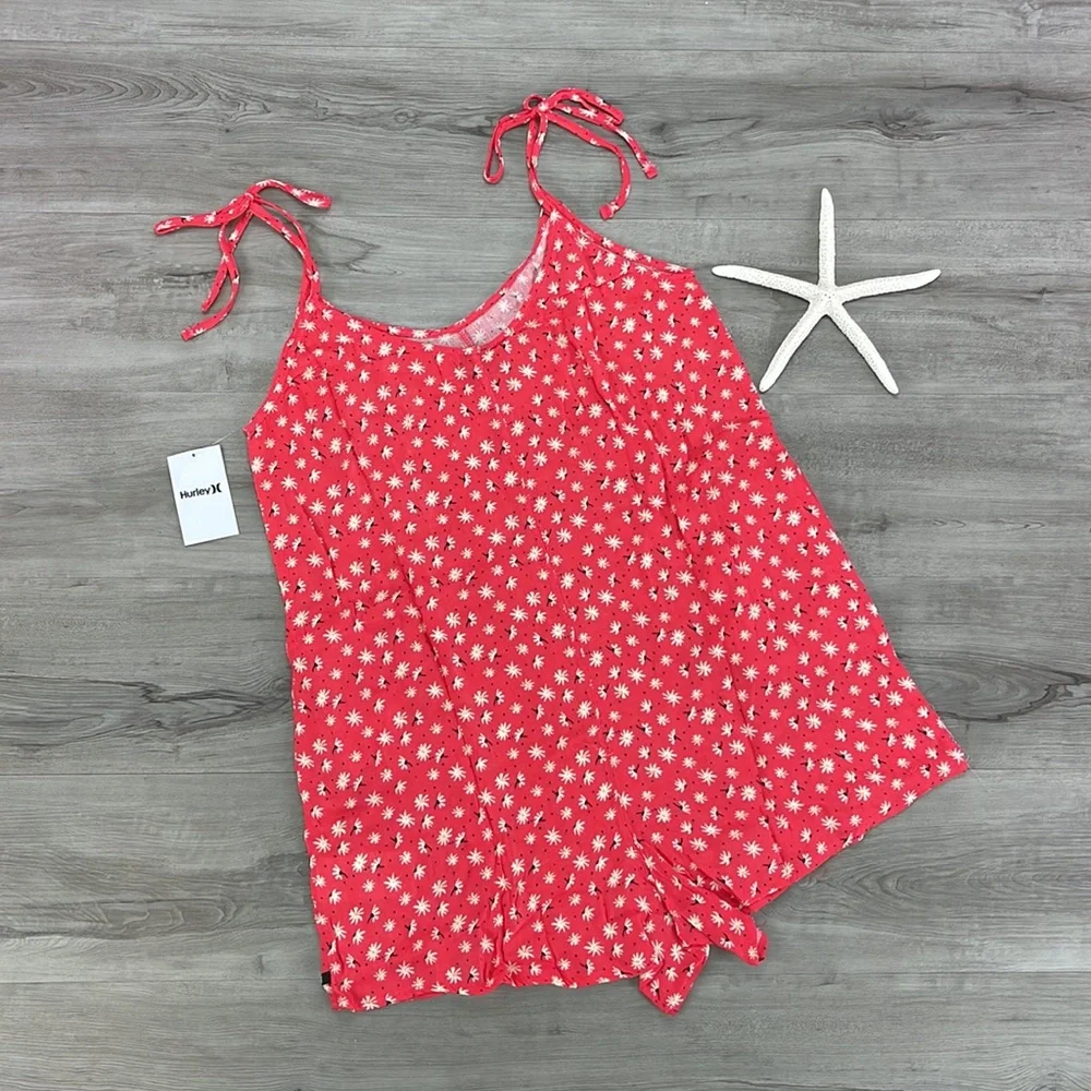 🔆HURLEY🔆 RLY NATURALS TIE STRAP ROMPER - Picture 14 of 14
